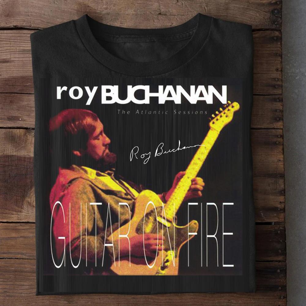 

New Roy Buchanan Guitar on Fire The Atlantic All Size S to 5XL SS54 Unisex T-Shirt S