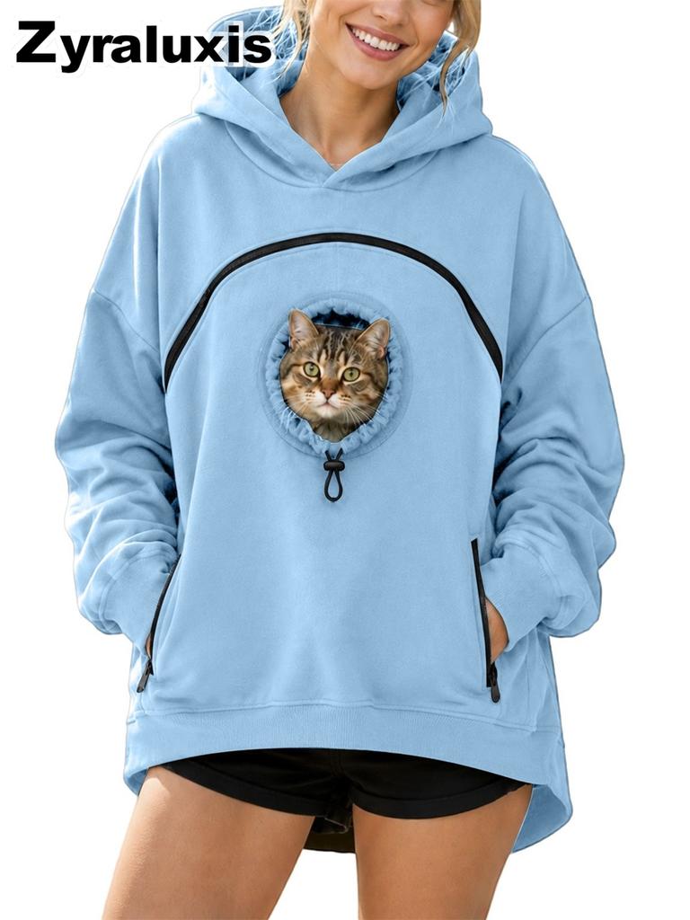 Sweat à capuche polaire à manches longues pour femme Manteau chaud d'hiver