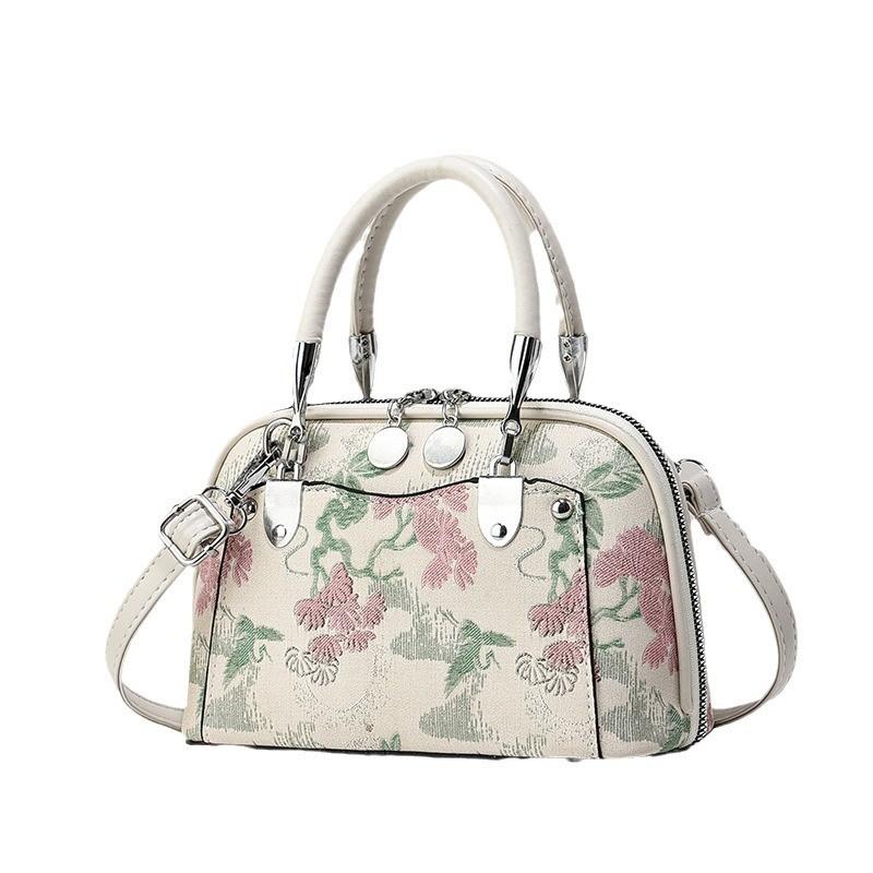 Chic Urban Minimalist Tote Bag With Floral Design For Daily Use Perfect For Women