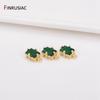 Korean Fashion Green Zircon Small Pendant Charm, DIY Making Earrings Necklaces Components Findings, Jewellery Making Supplies