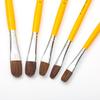 Yellow Handle Wolf Hair Brush Set for Watercolor, Gouache, Acrylic, and Oil Painting