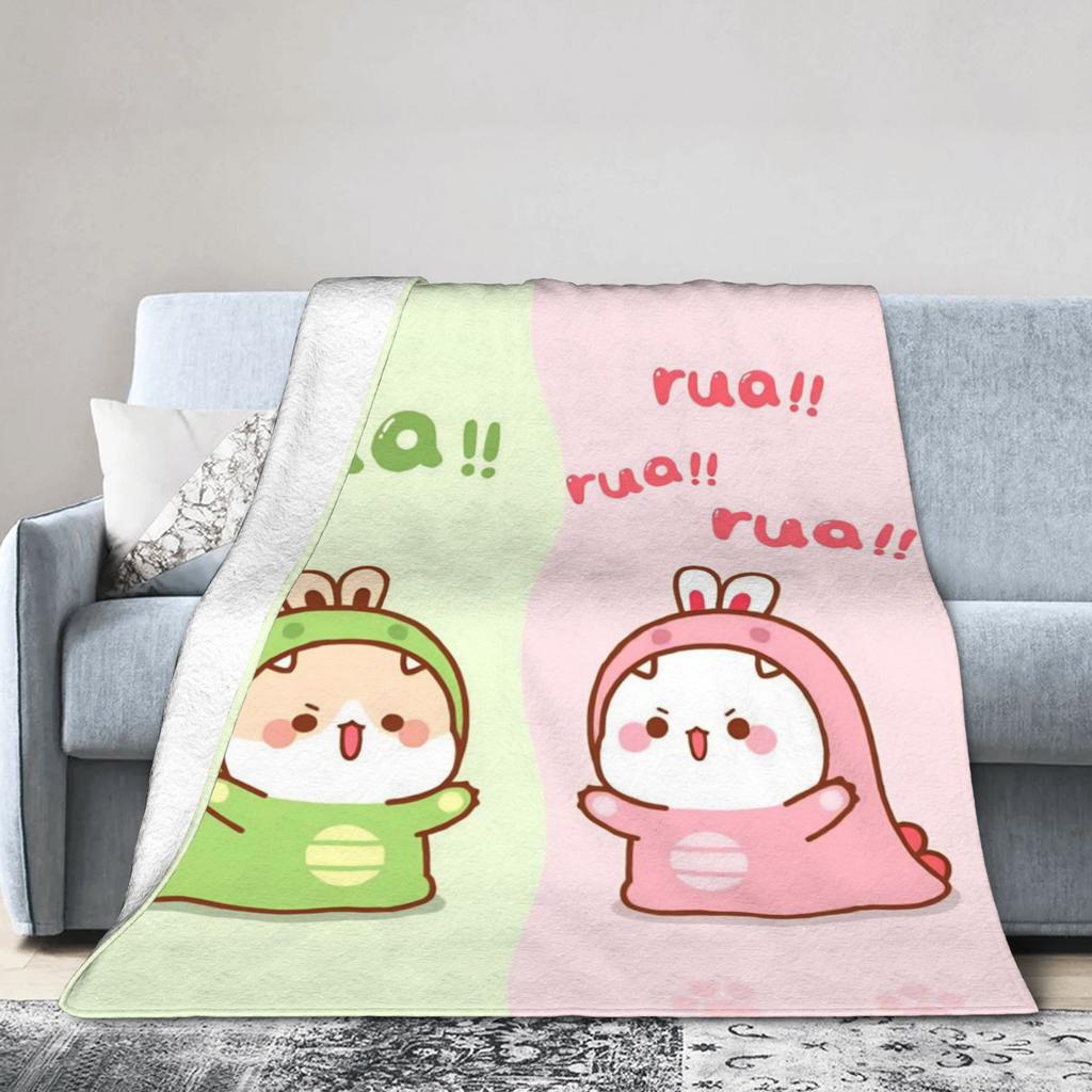 Cartoon Panda Bubu Dudu Blanket Coral Fleece Plush Winter Portable Super Soft Throw Blankets for Bed Outdoor Quilt