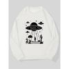 Men'S Casual Round-Neck Sweatshirt with 'I WANT TO LEAVE' Design
