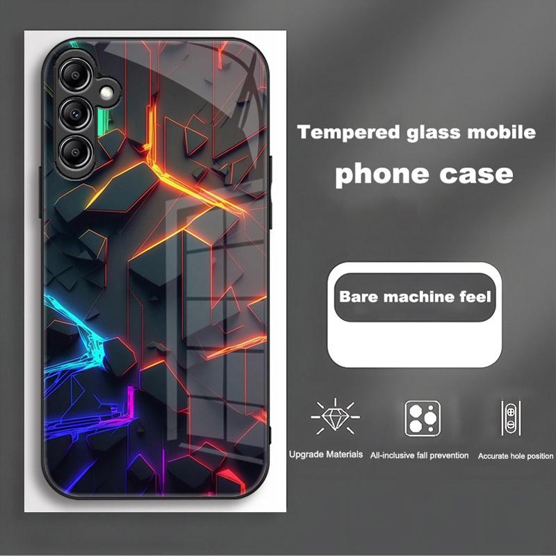 For Samsung Galaxy A56 Case SM-A566B Fashion Painted Cover Tempered Glass Case For Samsung A16 A26 A36 Galaxy A56 5G Shell Coque