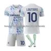 Kit Camisa Reserva Inter de Milão 25-26 - Conjunto de Manga Curta para Adulto e Criança, Número 10.