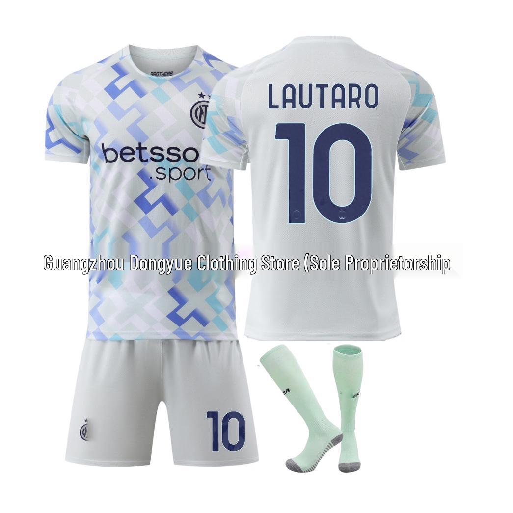 Inter Milan 25-26 Away Jersey Kit - Adult & Kid s Short Sleeve Set, Number 10. 22