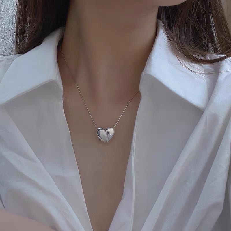 Elegante Damen S925 Sterlingsilber Perlenanhänger Halskette - Leichte Luxus Schlüsselbeinkette