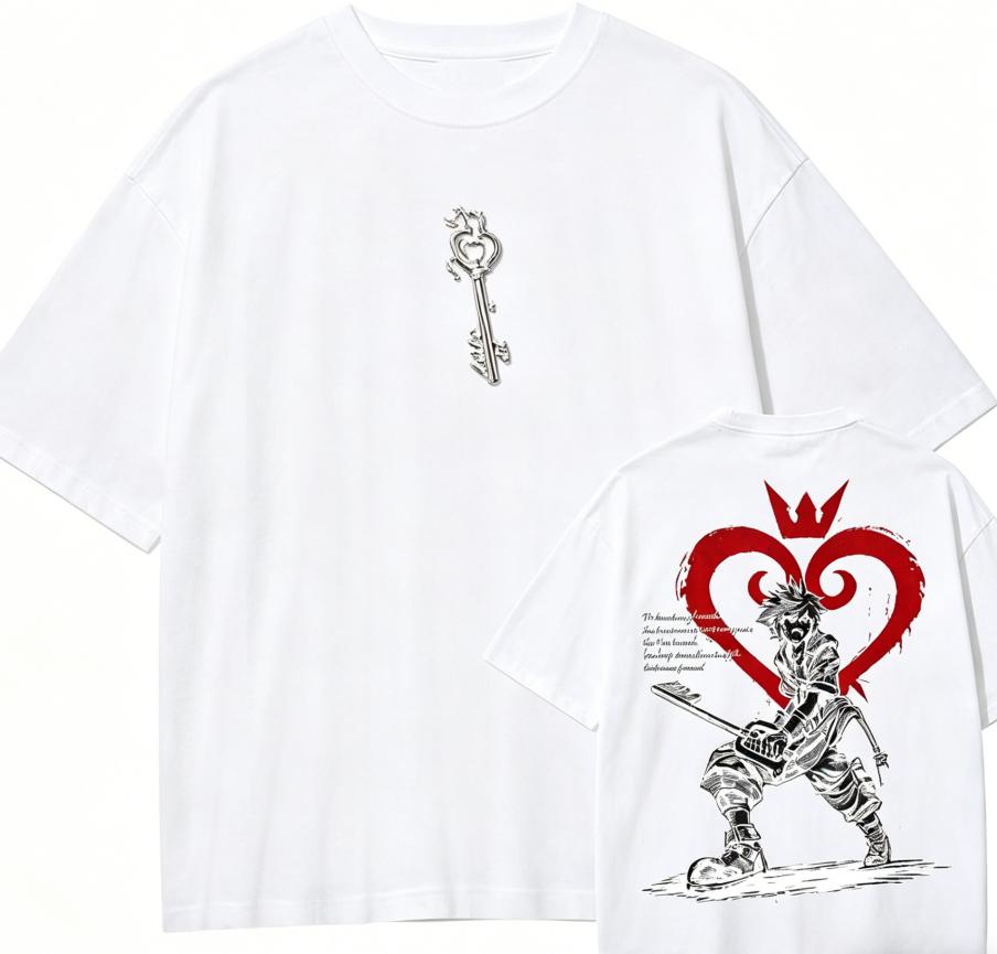 Kingdom Hearts Sora Anime Lover T Shirt Year Round Clothing Personality Clothes Plus Size Unisex New Model Couples High Quality Soft