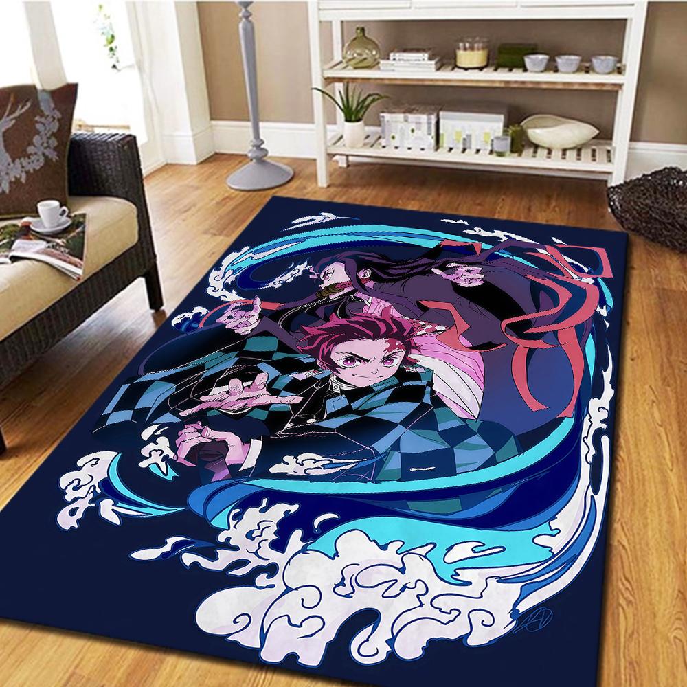 Demon Slayer Carpet for Living Room & Bedroom, Home Decor Cool Movie & Play Floor Mat -HE37