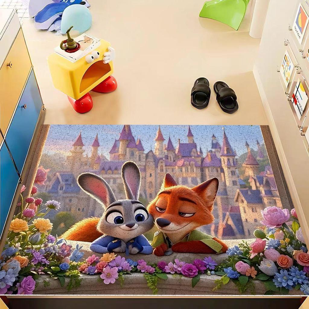 Zootopia Cartoon Non-Slip Indoor Door Mat - Foyer Dust & Mud Remover