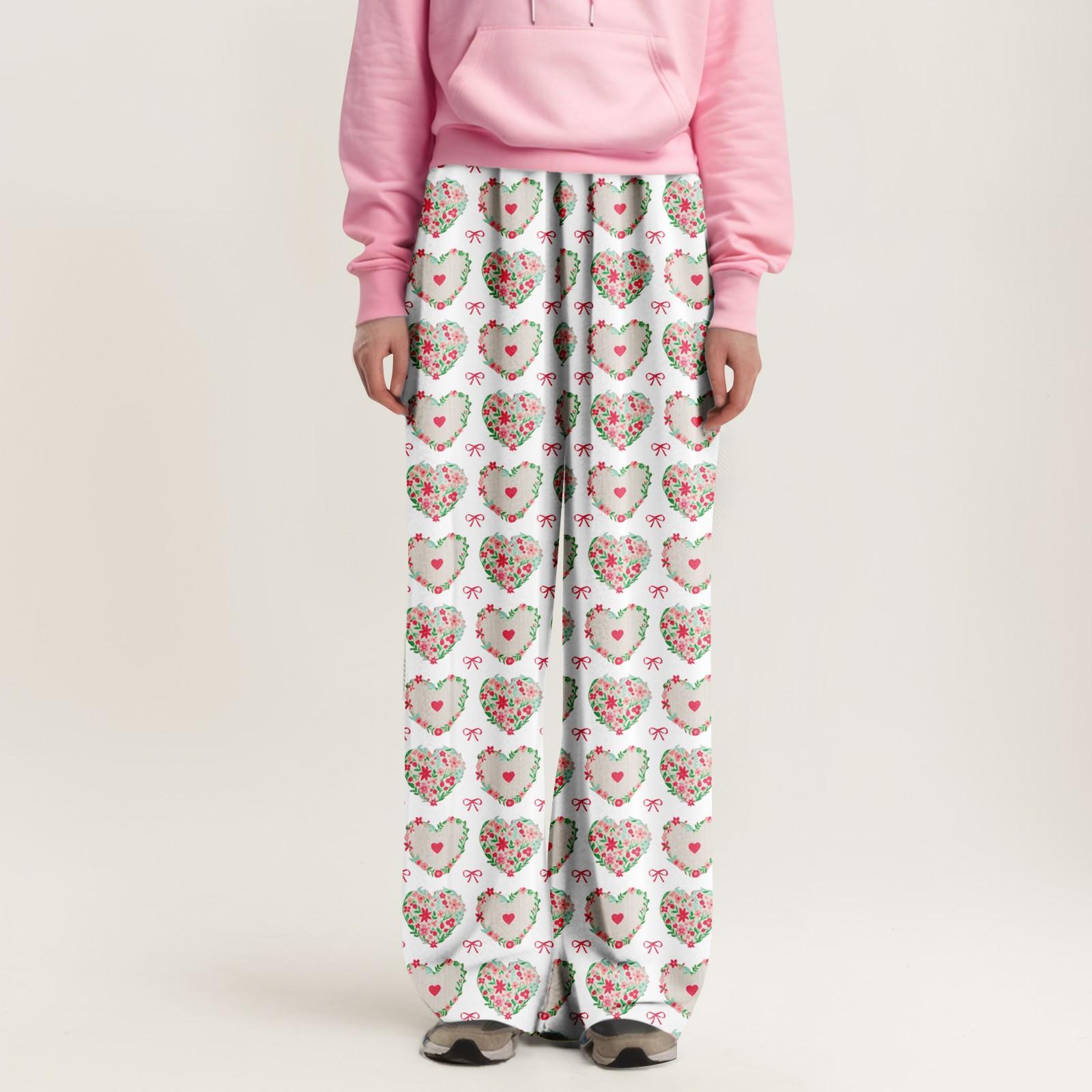 

Женские пижамные штаны, одежда для сна, повседневные брюки с эластичной резинкой на талии, удобные прямые свободные брюки для йоги XL белый