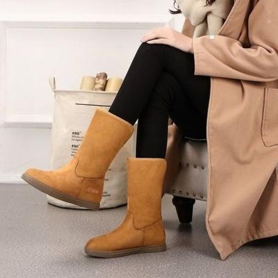 Winter Round Toe Half High Soft Sole Woman Shoes Designer Luxury Lamb 2025 New In Plush Warm Hot Sale Work Snow Boots for Women