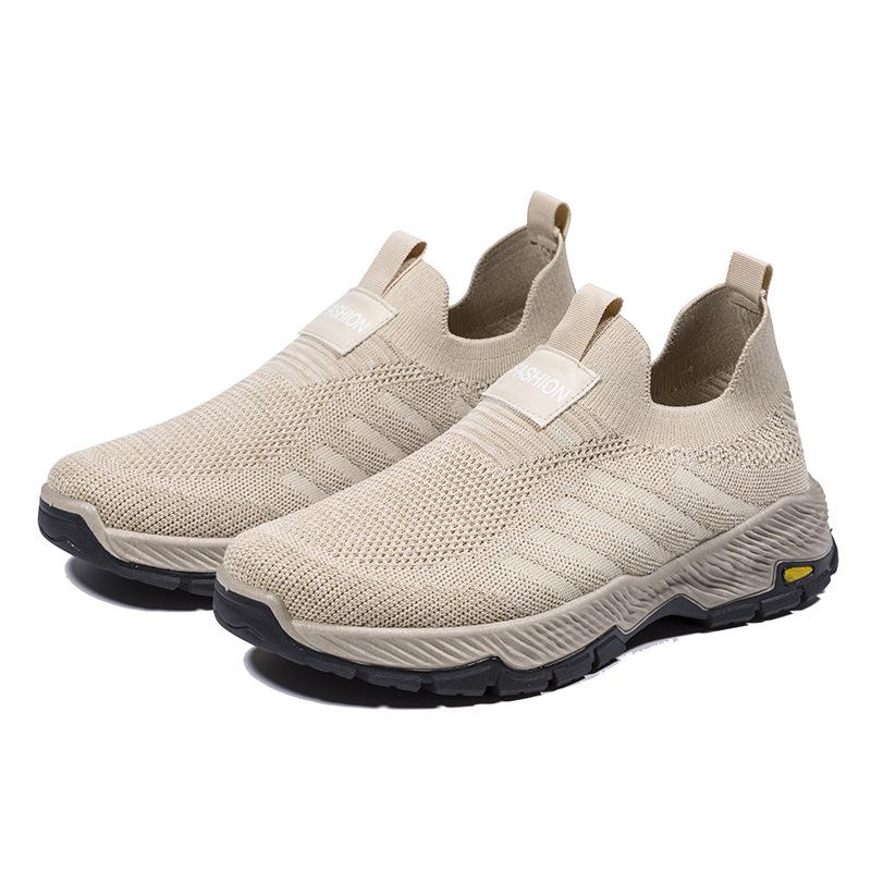 

Индивидуальная спортивная обувь, дышащая сетчатая мягкая подошва, кроссовки для бега, мужская плетеная обувь для полетов, модная и легкая повседневная обувь для путешествий на открытом воздухе 44 хаки