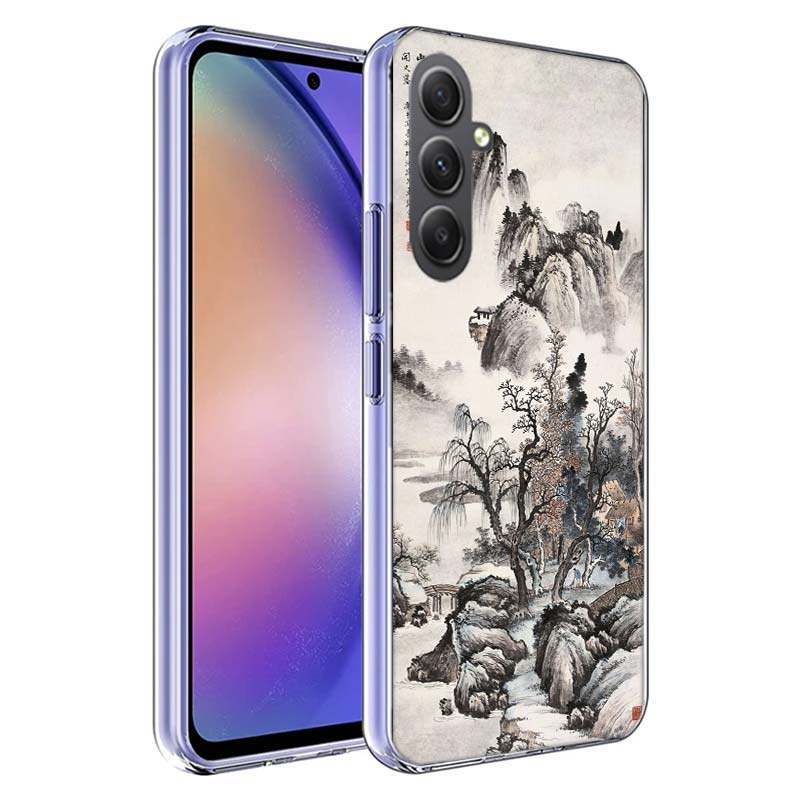 Chinese Style ink Painting Art Phone Case for Samsung A17 A37 A57 A07 A16 A26 A36 A56 A06 A02S A12 A22 A32 A52S A04S A14 A24 A34