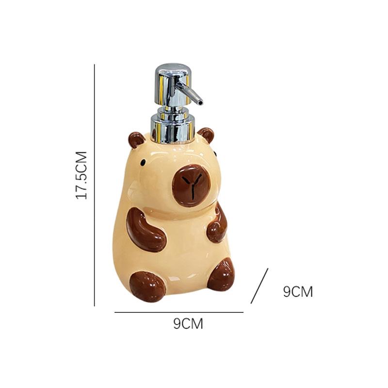 450ml Creative Pull Ceramic Split Bottle Cute Press Body Wash Shampoo Toilet Hand Wash Liquid Bottle Lotion Bottle Dispenser