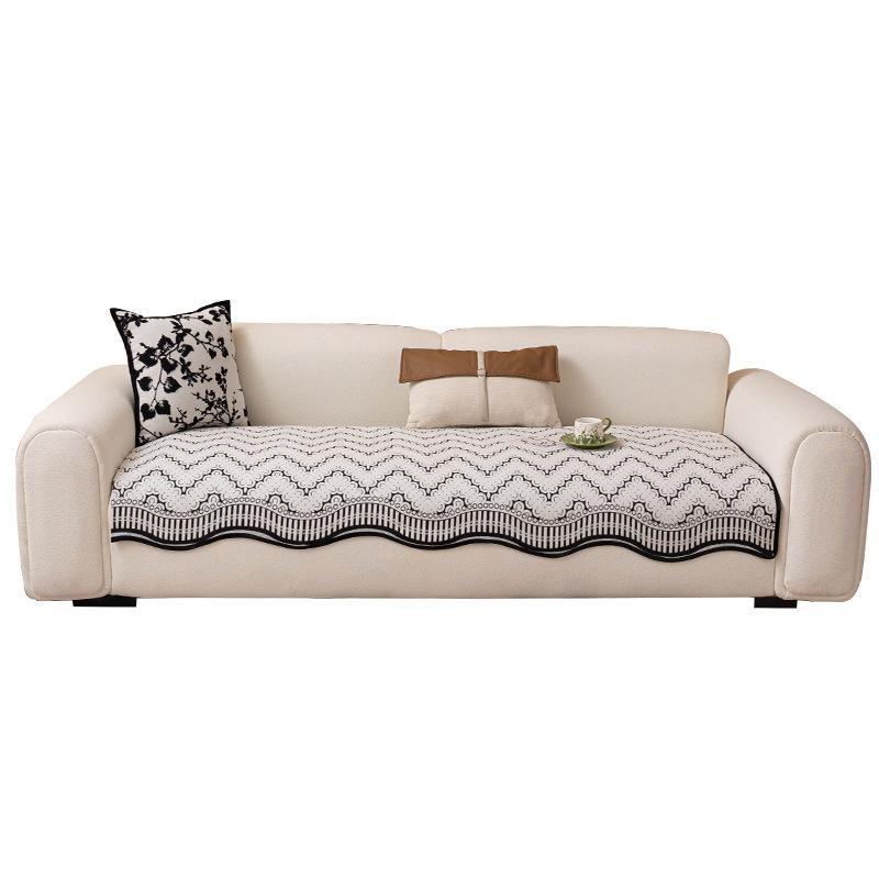 New Sofa Cushion Four Seasons Universal Chenille Fixed Non-Slip Seat Cushion Advanced Light Luxury Irregular Simple