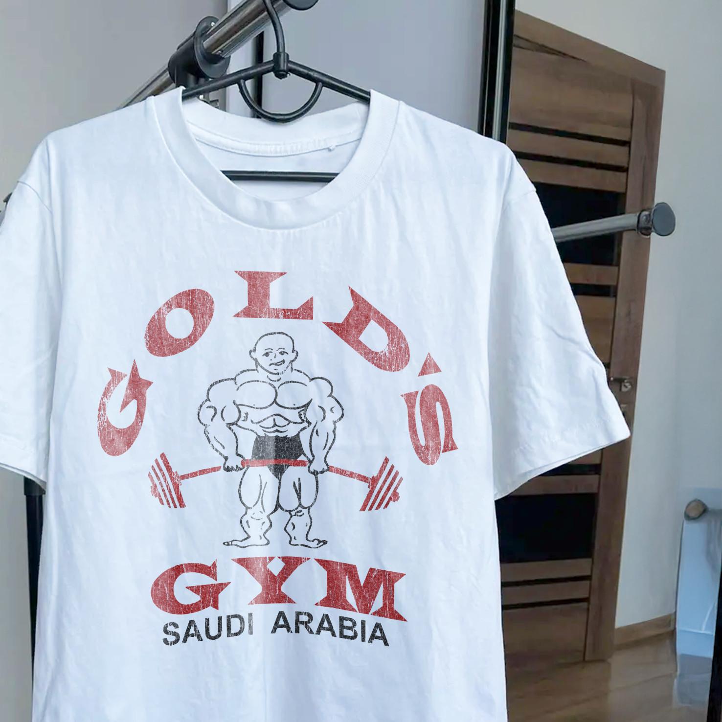 90s Gold S Gym Saudi Arabia Promo T-Shirt White XXL XL