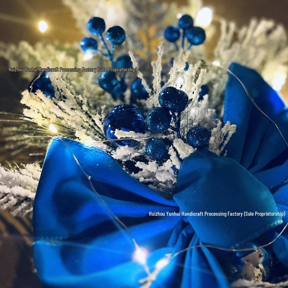 Yunhui Christmas Stair and Door Hanging Wreath - Festive Mantle and Staircase Decoration with Simulated Flowers