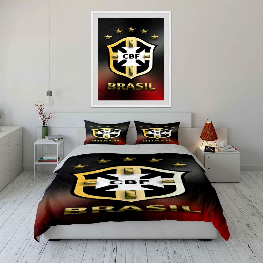 Brazilian Football Federation Logo. Bedding Sets Duvet Cover Sets Duvet Covers Pillowcases(1*Duvet Cover 2*Pillowcases Without Duvet Insert)