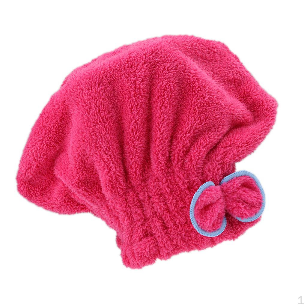 Hair er Head Towel Quick ing Microfiber , Rose Red