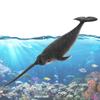 Solid Plastic Narwhal Figurine Ocean Animal Model Kid Children Educational Toys