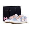 Air Jordan 1 Cushioning Slip Resistant Abrasion Resistant Vintage Basketball Shoes Women's White Blue HQ2004-400(Team-)-Random Packaging Bags