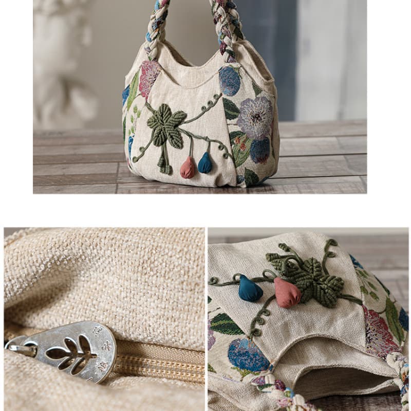 Bohemian Handmade Flower Handbag