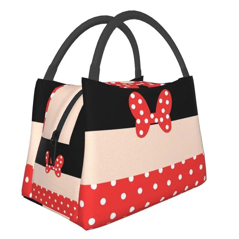 Diy Cute Print Washable Mask Cartoon Mouse Character Portable Lunch Box Women Leakproof Thermal Cooler Food Insulated Lunch Bag