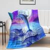 Dolphin Throw Blanket, Soft  for Girl  Teens Adults, Fleece Cute   Warm Cozy   Bed Crib or Couch#