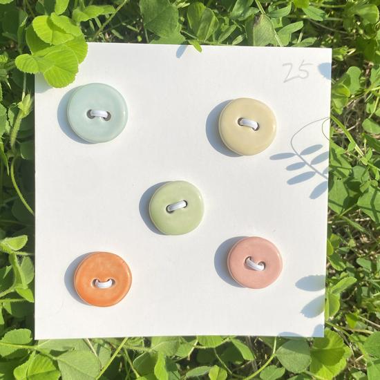 Rainbow Ceramic Button Fasteners for DIY Knitting & Doll Clothes (12/15mm)