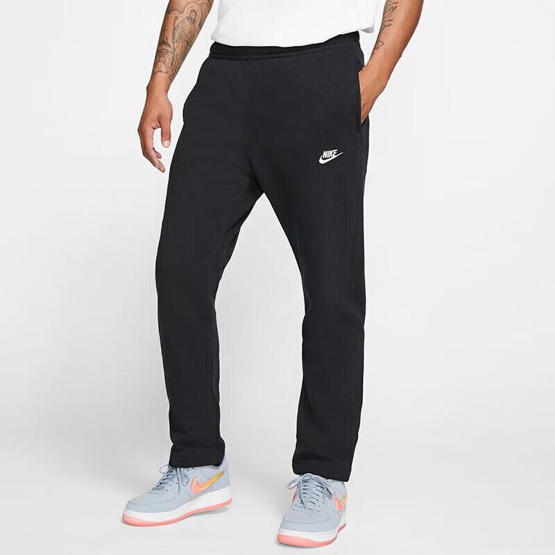 Nike Men's Sweatpants Winter Knitted Fleece-Lined Straight-Leg Casual Pants