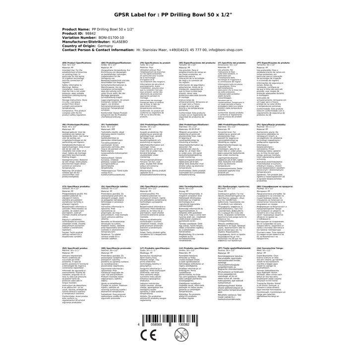 PP Collier de prise en charge 50 x 1/2"