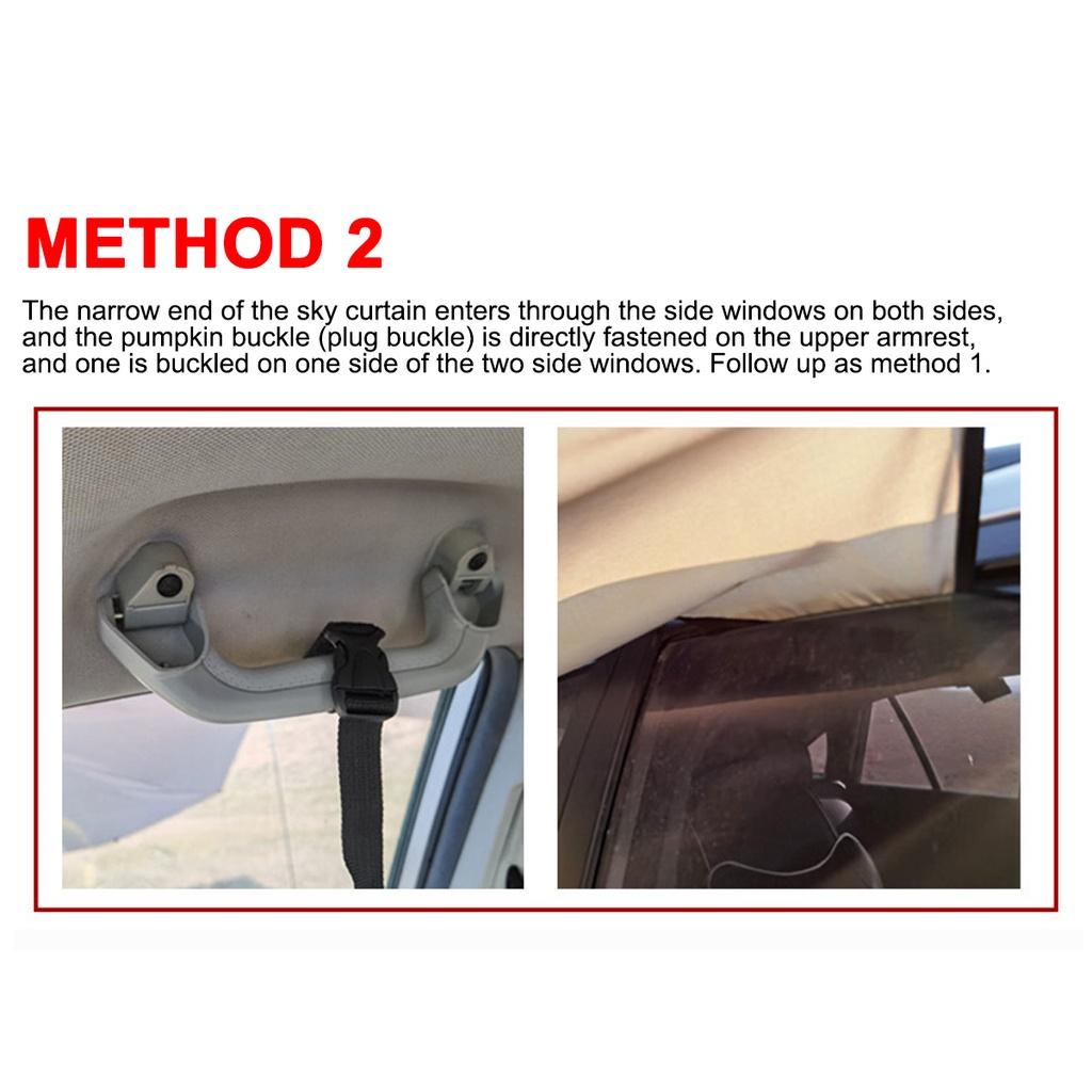 Markise UV Bærbar Campingtelt Bil Tak Regnkalesje Bil Shelter Skygge Camping Side Biltakstelt Vanntett