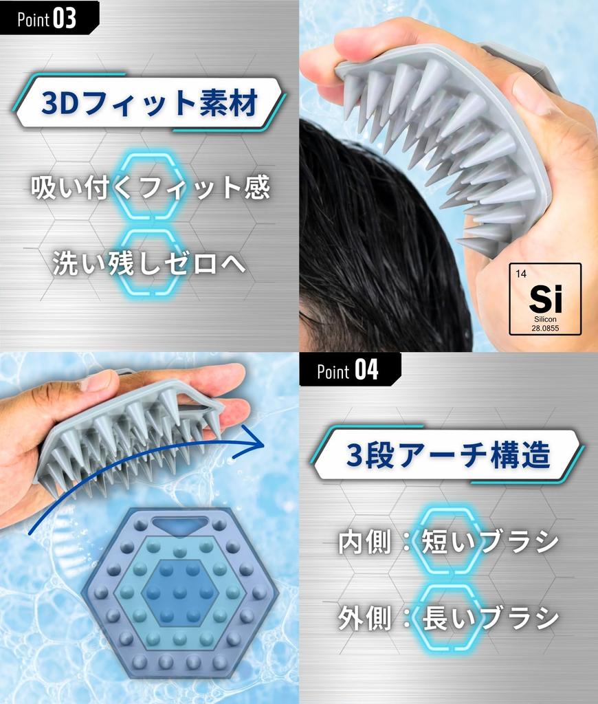 Scalp Scalp Scalp Shampoo Brush for Hair 1 Piece [Men's Reform] Brush, Brush, Men's [specialized Comfort] Head, Washing, Updoor,