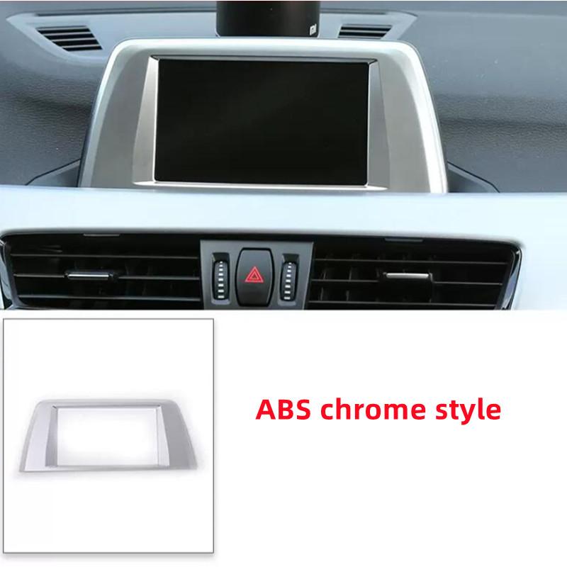 

Автомобильная внутренняя навигация, GPS-экран, рамка, декоративная накладка, наклейка, подходит для BMW X1 F48 2016 2017 2018 Авто ABS chrome style