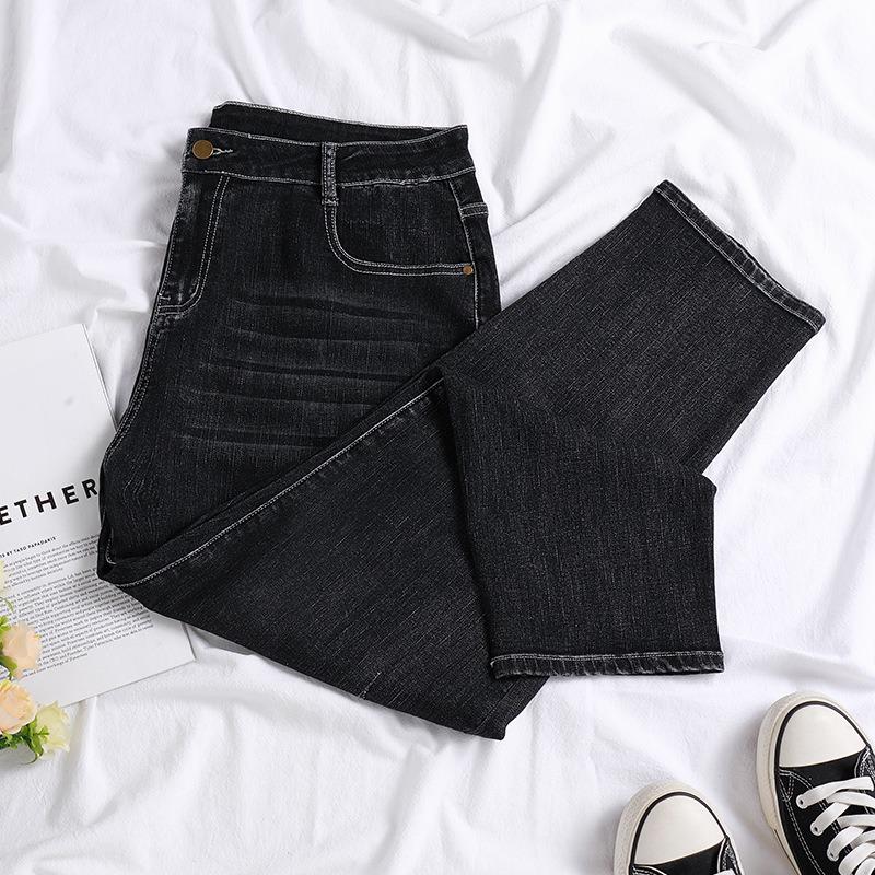 Damen Jeans High-Waist Slim Fit Übergröße