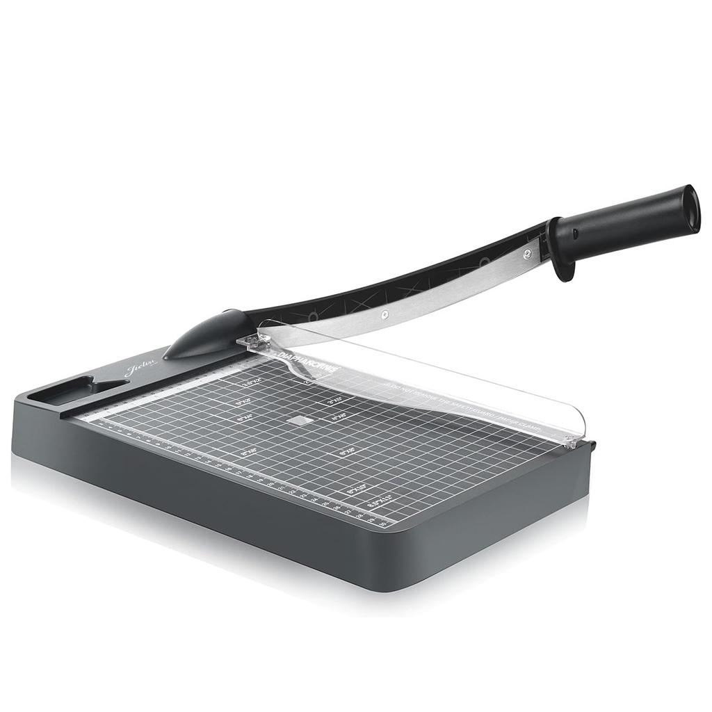 Papierschneider, Guillotinen-Schneider mit Sicherheitsvorrichtung und Klingenarretierung, 12" Schnittlänge, 12 Blatt Kapazität