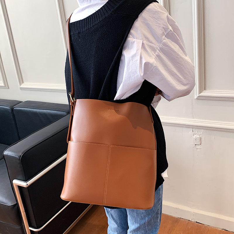 Designer PU Leather Bucket Bag Women Handbag Ladies Shoulder Bag Female Tote Bags