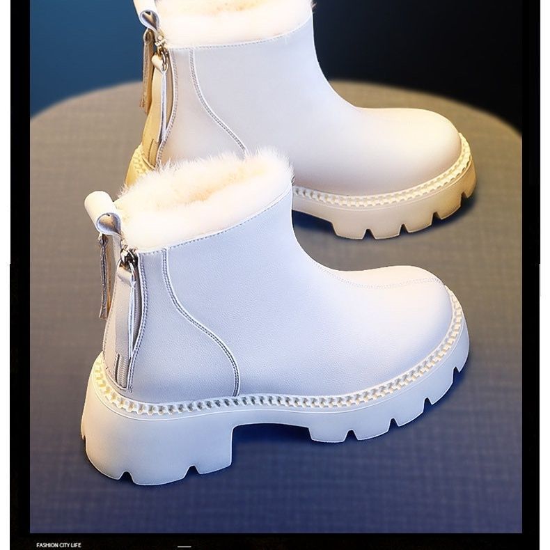 Snow boots 2025 new winter shoes women's shoes winter winter velvet large cotton shoes thickened warm snow cotton boots
