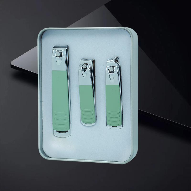Nail Care Gift Set: Portable Tin Box with Clippers, Scissors, Tweezers, and Ear Spoon
