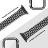 Diamantarmband för Apple Watch ultra 49mm 46mm 42mm 45mm 41mm klockarmband skyddsfodral för iWatch 10 9 8 7 6 se Metallarmband