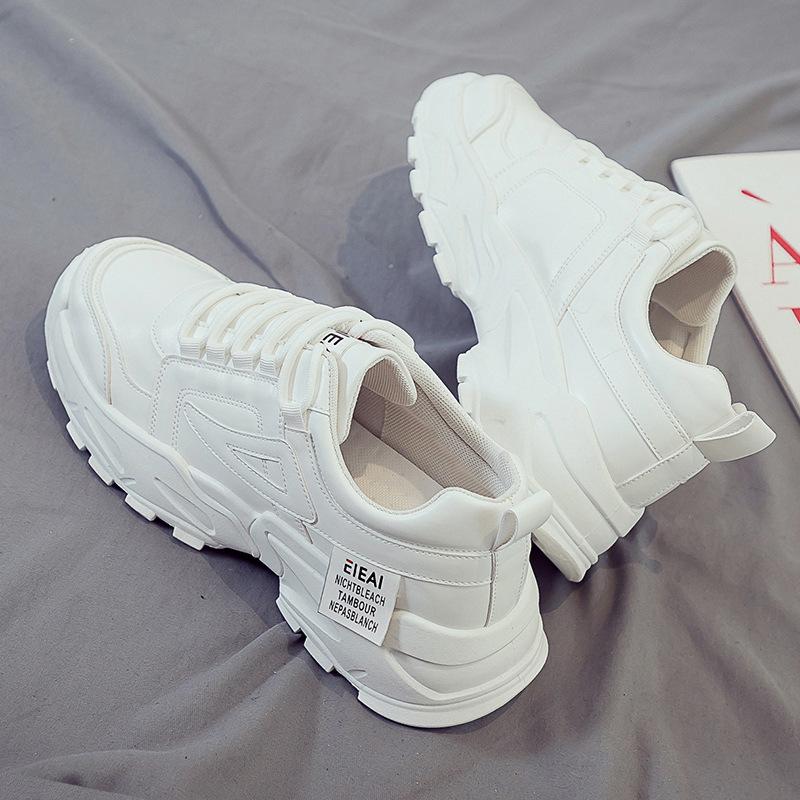 

Осенняя спортивная и досуговая универсальная мужская кожаная обувь, увеличивающая рост обувь 44