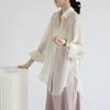 Women Loose Thin Section Tencel Sunscreen Shirt Summer See Through Hitching Outerwear Air Conditioning Cardigan Shaw