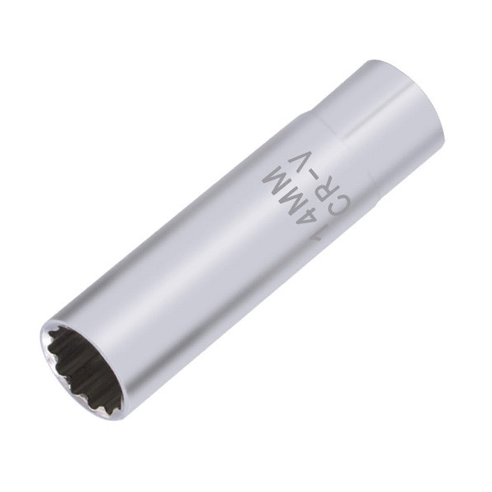 

Professional 14mm Spark Plugs Socket Wrench with Spring Clip Prevents Slippage for 3/8Inch Drive Tool Long Lastings Use