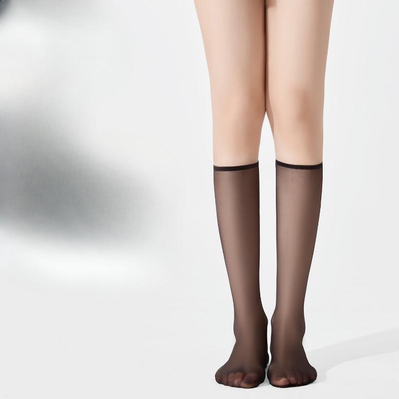 Women's Summer Thin Anti-snagging Silk Calf Socks, Ultra-thin Flesh-colored Half-length Beauty Socks, Invisible Concealer Crystal Socks