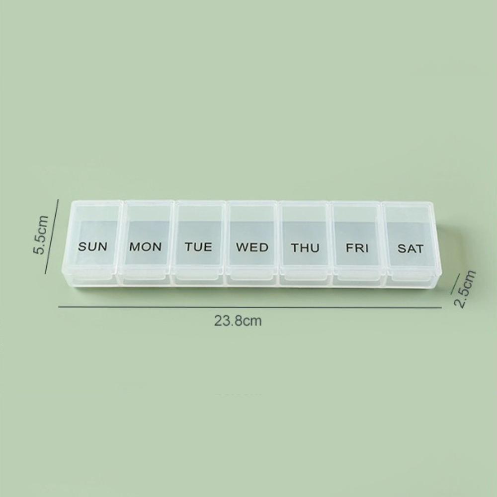 New Portable Premuim Weekly 7 Days Daily 7 Grids Pill Case Box Organizer Tablet Storage Container for Travel Vitamin Fish Oils