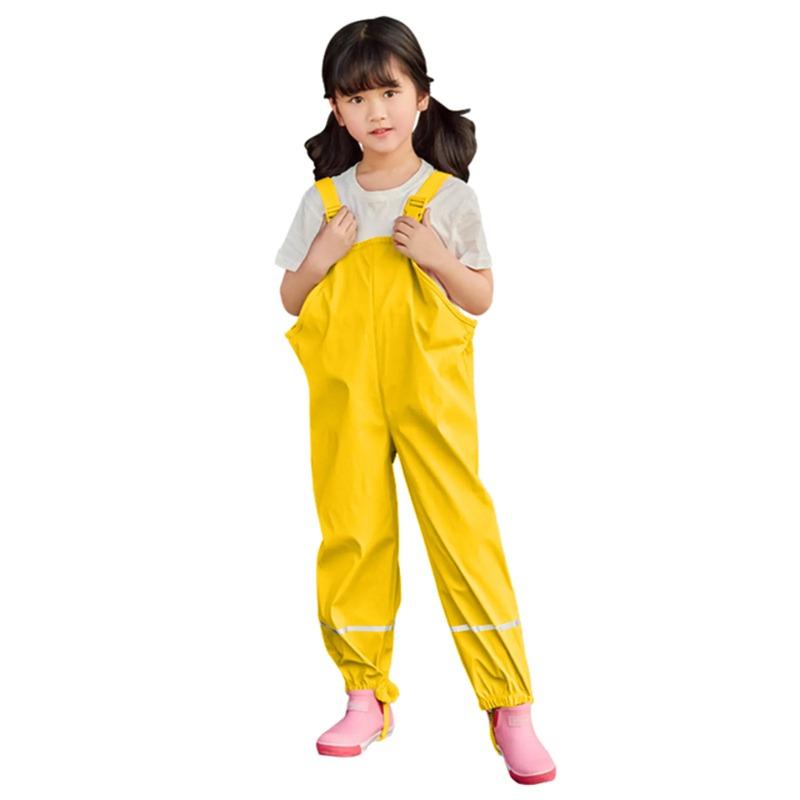 Kinder Wasserdichte Regenhose Kleinkind Kinder Jungen Mädchen Regenhose Winddichte Wasserdichte Latzhose Overall Kleidung