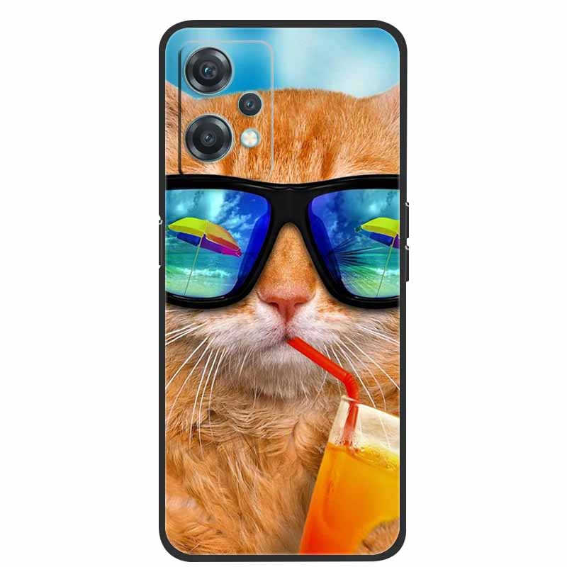 For OnePlus Nord CE 2 Lite 5G Cases Black Silicone Luxury Bumper TPU Case Cover Capa For OnePlus Nord CE 2 5G Shockproof Cases