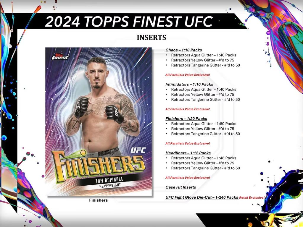 2024 Topps Finest UFC Blaster Trading Card Box 6-Pack