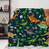 Cartoon Dinosaur Series Printed Blanket for Sofa Travel Camping Living Room Office Conditioning Blanket for All Seasons Gifts